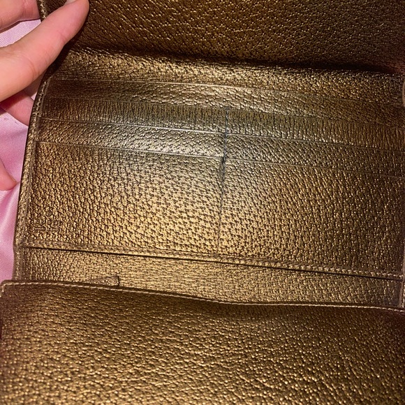 Gucci monogram trifold copper bow wallet - Picture 3 of 5
